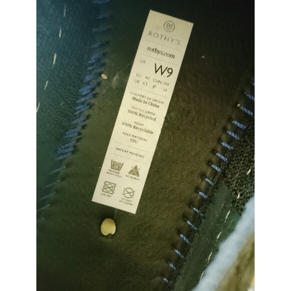 Rothy’s Original Slip-On Sneakers Women’s 9 Black Knit Washable Eco Friendly - Picture 4 of 5